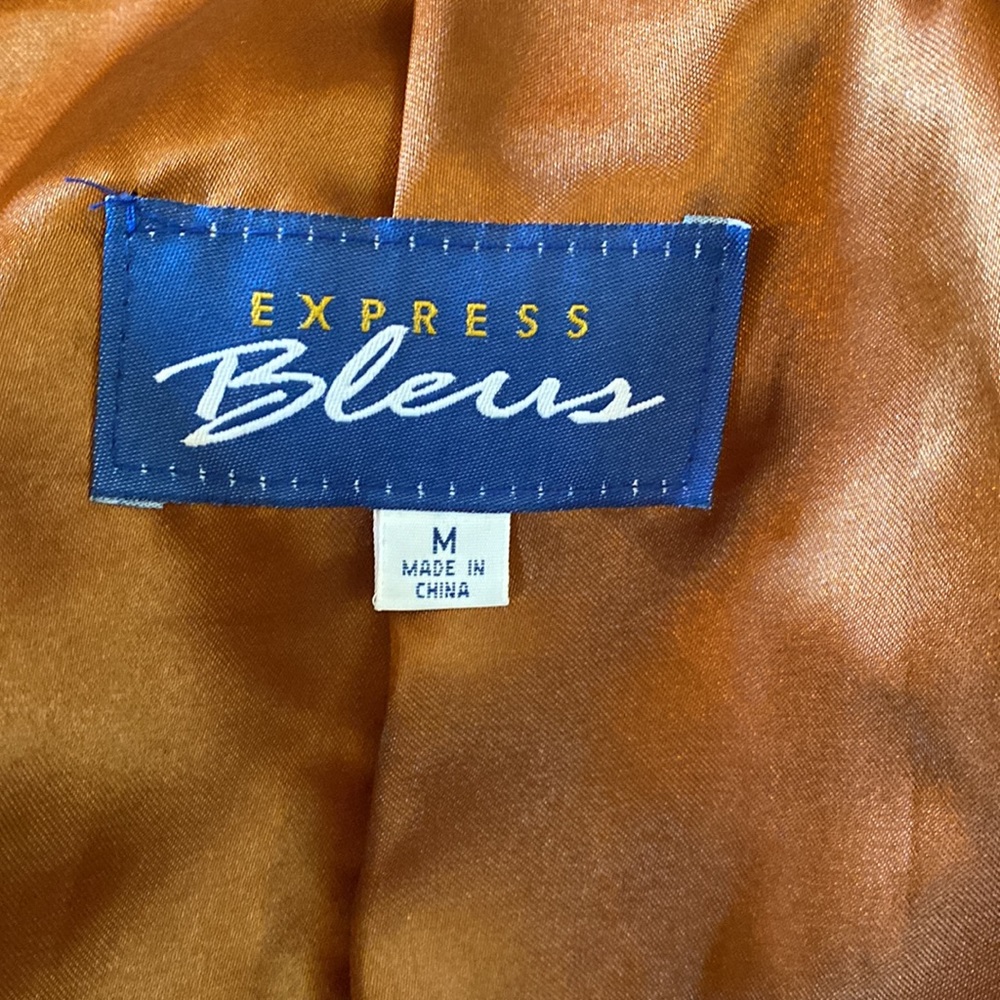 Express Suede Jacket Size Medium Rust Color - image 3